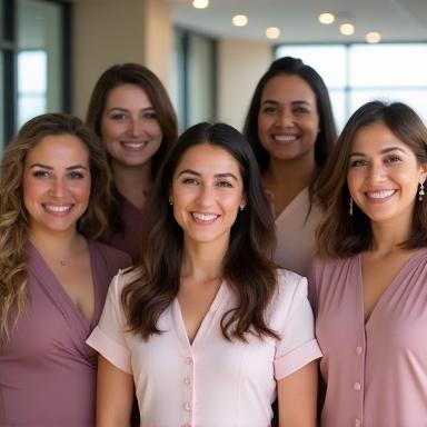 Amara Beauty team photo in Dubai office